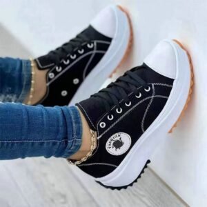 Women Canvas Shoes -WF004- Black