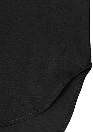 WD445 Women's V Neck Short Sleeve Curved Shirts Tops - Image 5