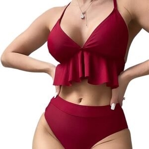 WBW306 Two Piece Swimsuits High Waist Bikini Set