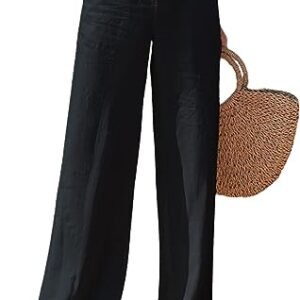 WD411 Casual High Waisted Wide Leg Pants