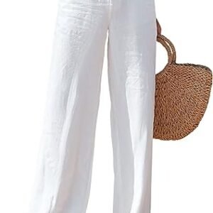 WD411 Casual High Waisted Wide Leg Pants