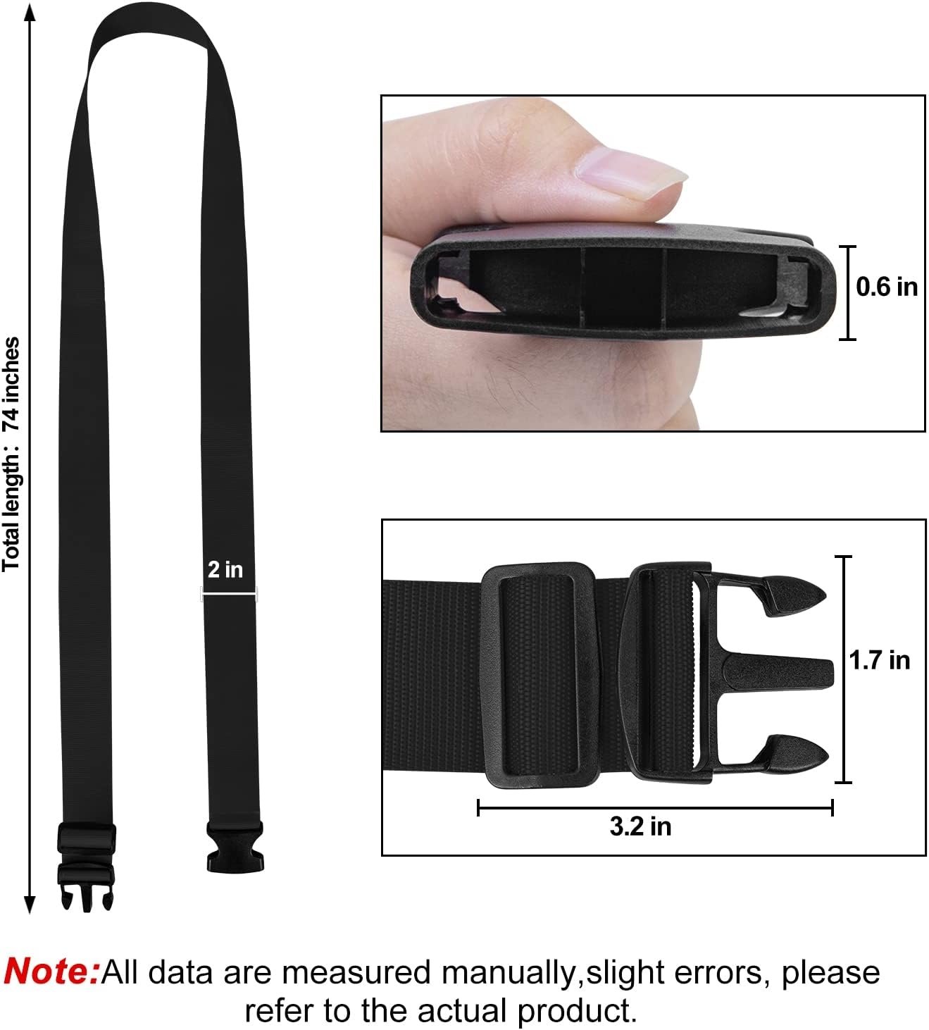 FA842 Darller 74"x2" Adjustable Luggage Straps 1 Piece - Image 18