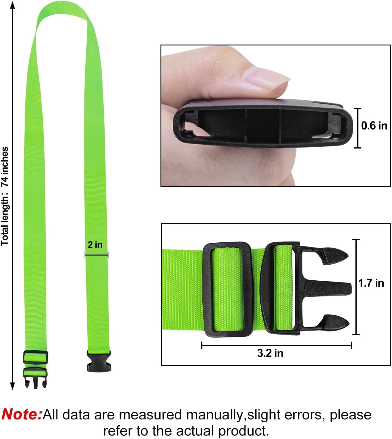 FA842 Darller 74"x2" Adjustable Luggage Straps 1 Piece - Image 7