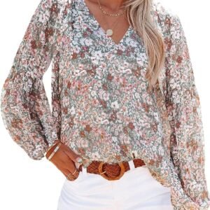 WD437 Casual Boho Sleeve Loose Blouses