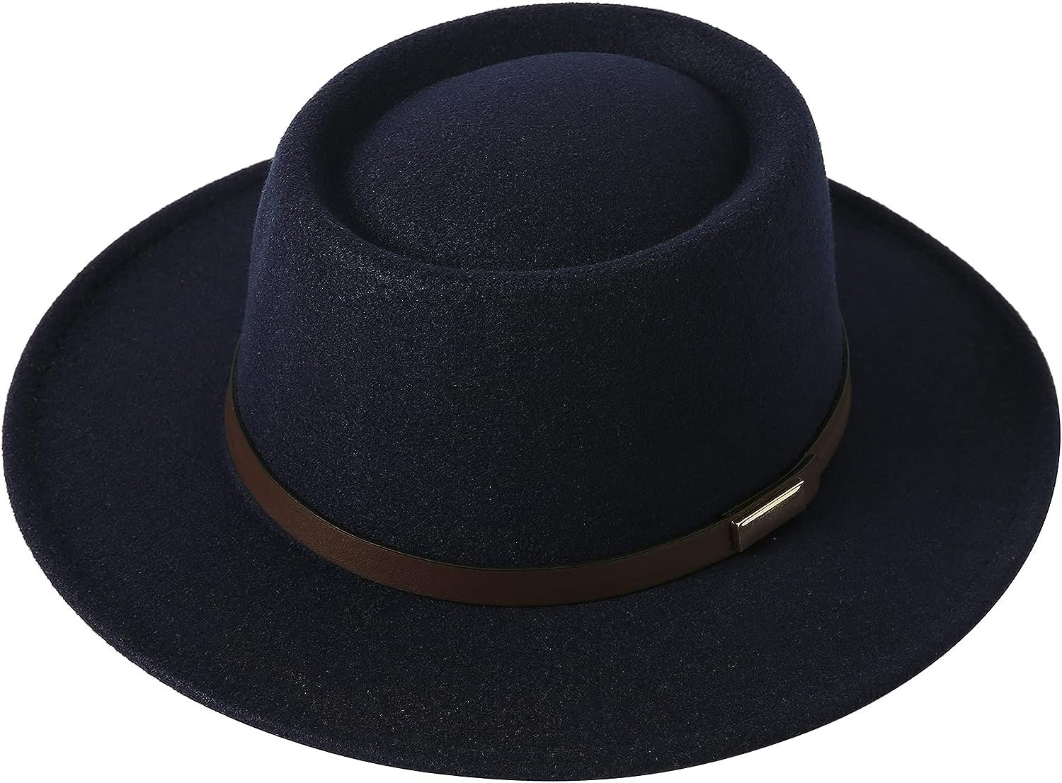 FA848 Vintage Wide Brim Warm Wool Fedora Hat - Image 11