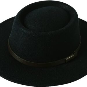 FA848 Vintage Wide Brim Warm Wool Fedora Hat