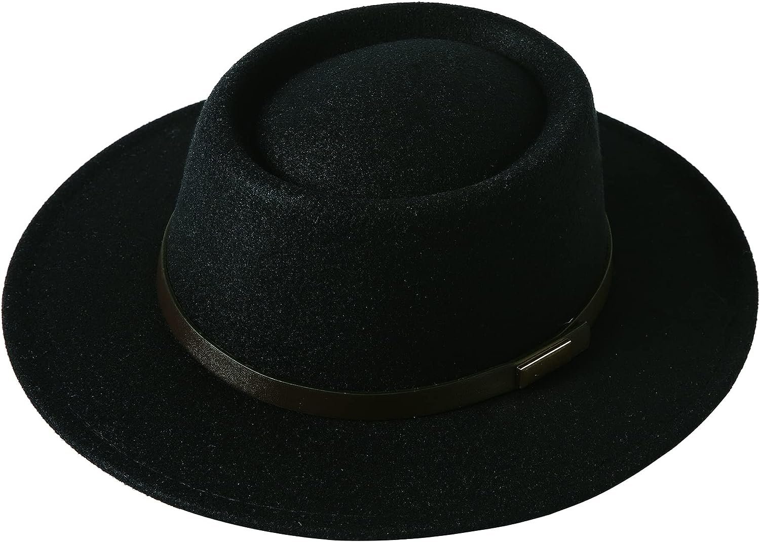FA848 Vintage Wide Brim Warm Wool Fedora Hat - Image 7