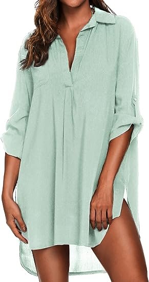 WBW308 Swimsuit Beach Cover Up Shirt Bikini - Image 6
