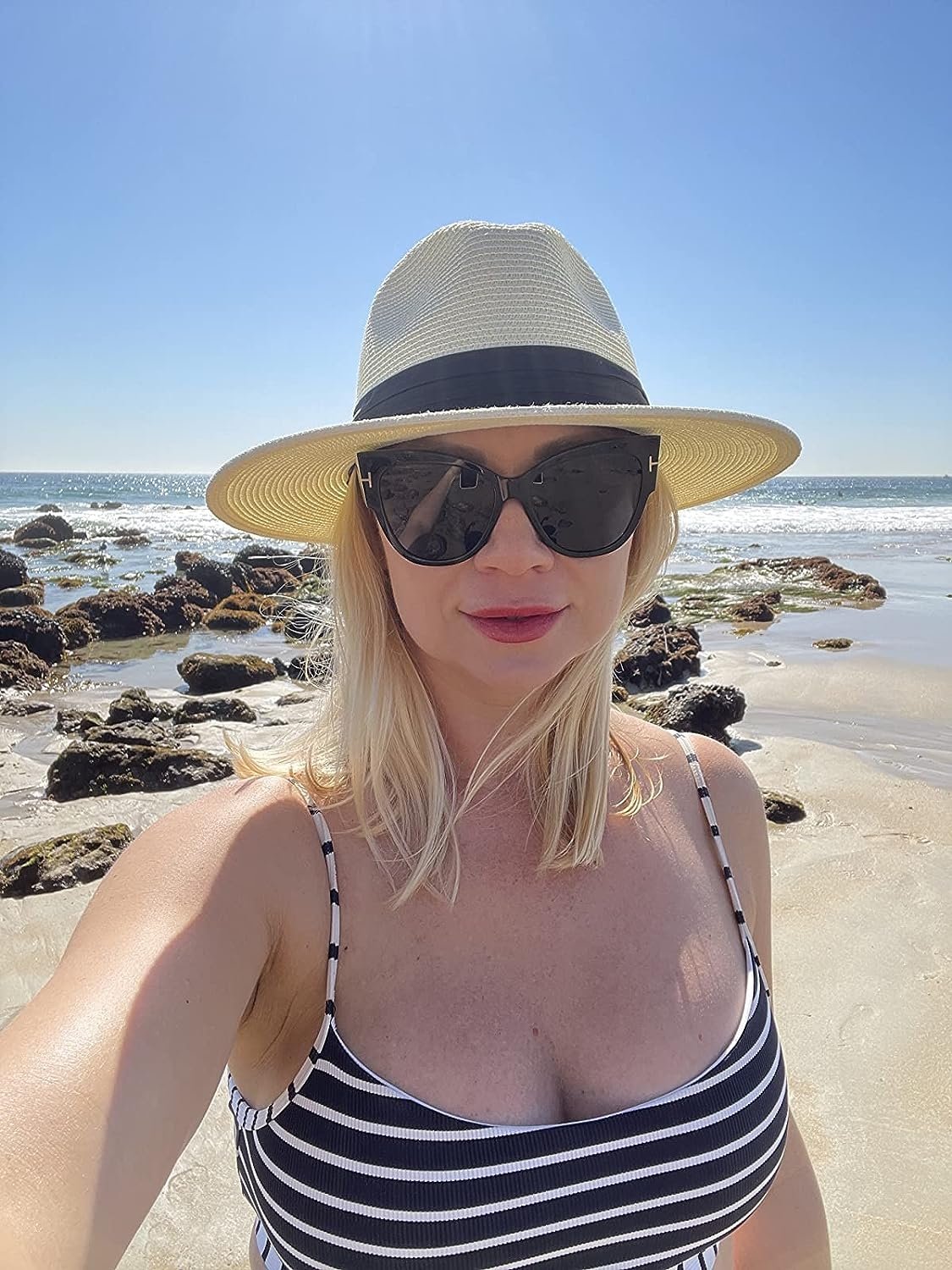 FA847 Wide Brim Straw Panama Summer Beach Hat - Image 20