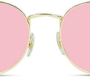 WSG605 Reflective Lens Round Trendy Sunglasses