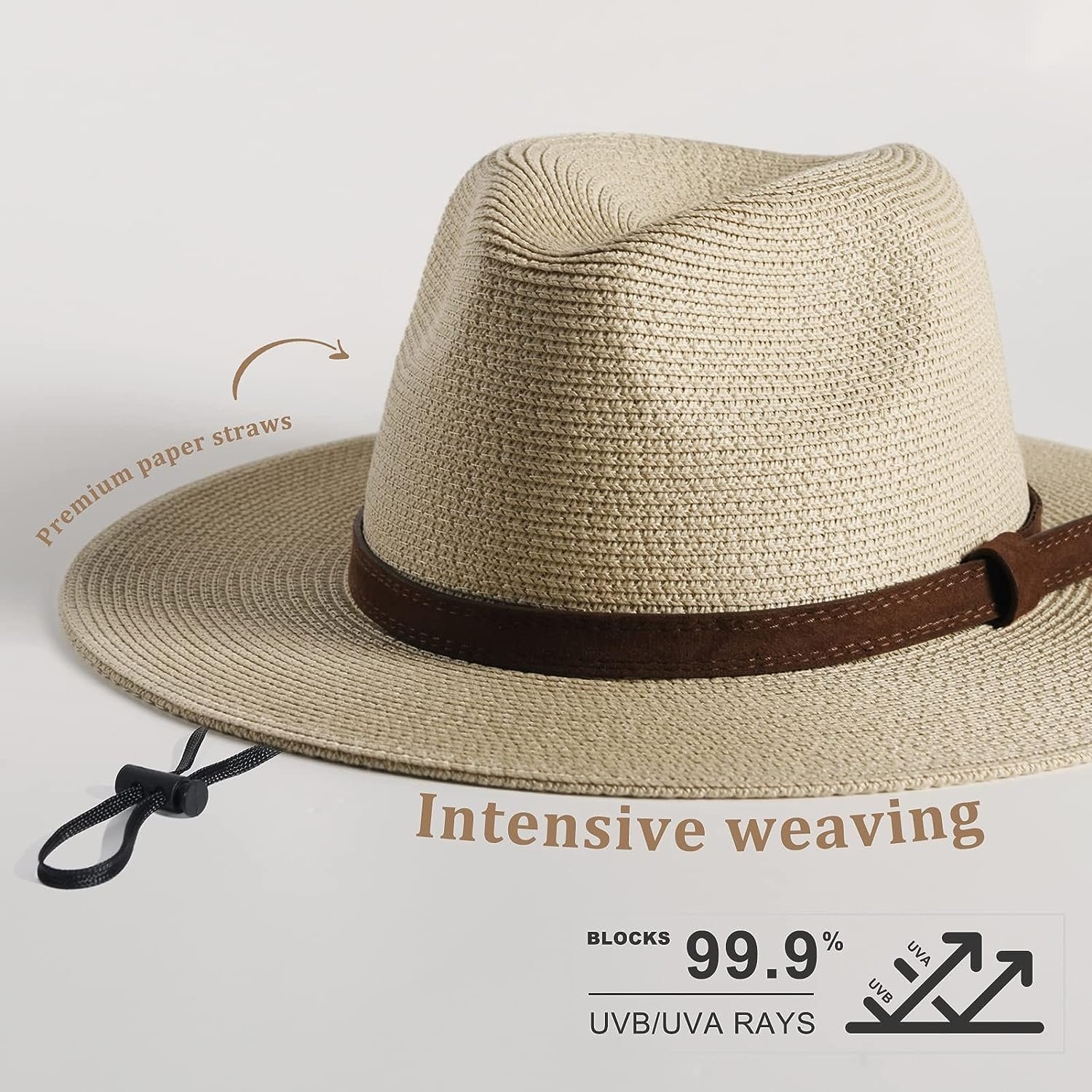 FA847 Wide Brim Straw Panama Summer Beach Hat - Image 18