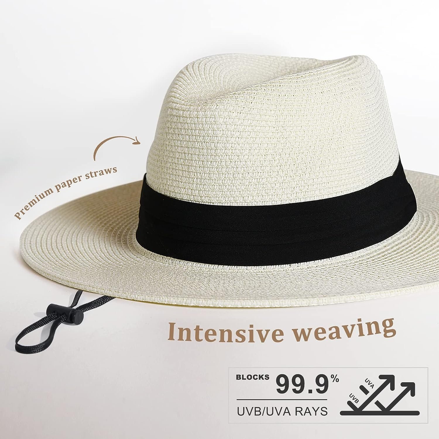 FA847 Wide Brim Straw Panama Summer Beach Hat - Image 27