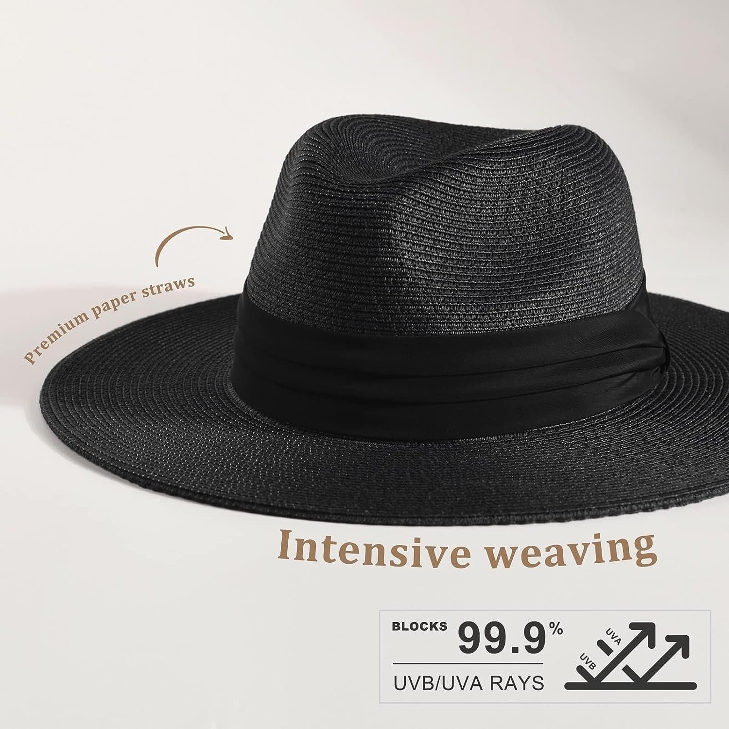 FA847 Wide Brim Straw Panama Summer Beach Hat - Image 29