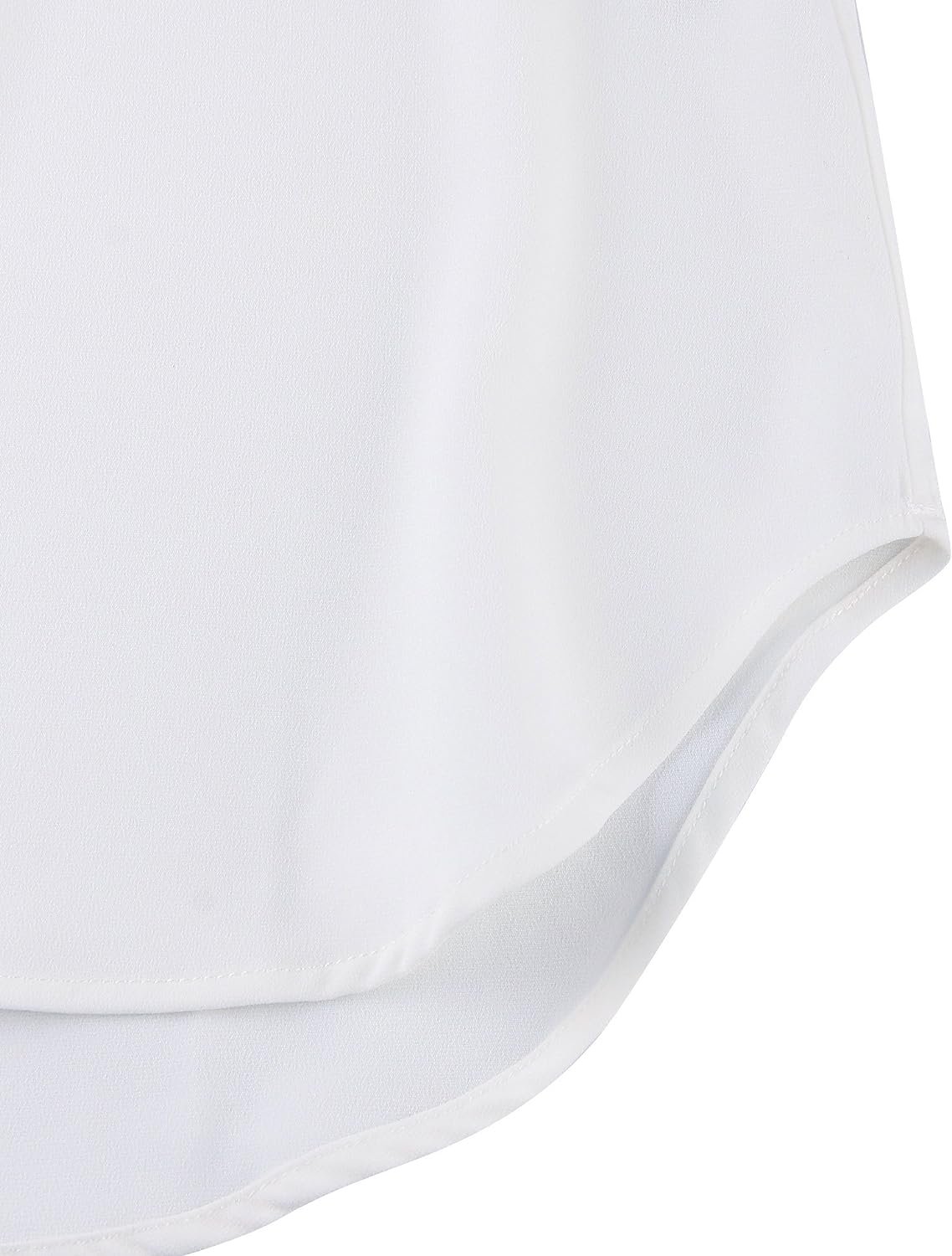 WD445 Women's V Neck Short Sleeve Curved Shirts Tops - Image 10