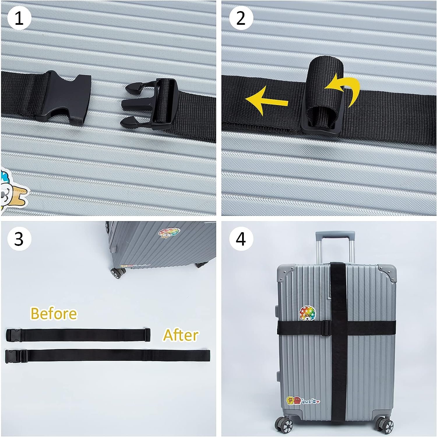 FA842 Darller 74"x2" Adjustable Luggage Straps 1 Piece - Image 8