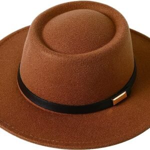 FA848 Vintage Wide Brim Warm Wool Fedora Hat