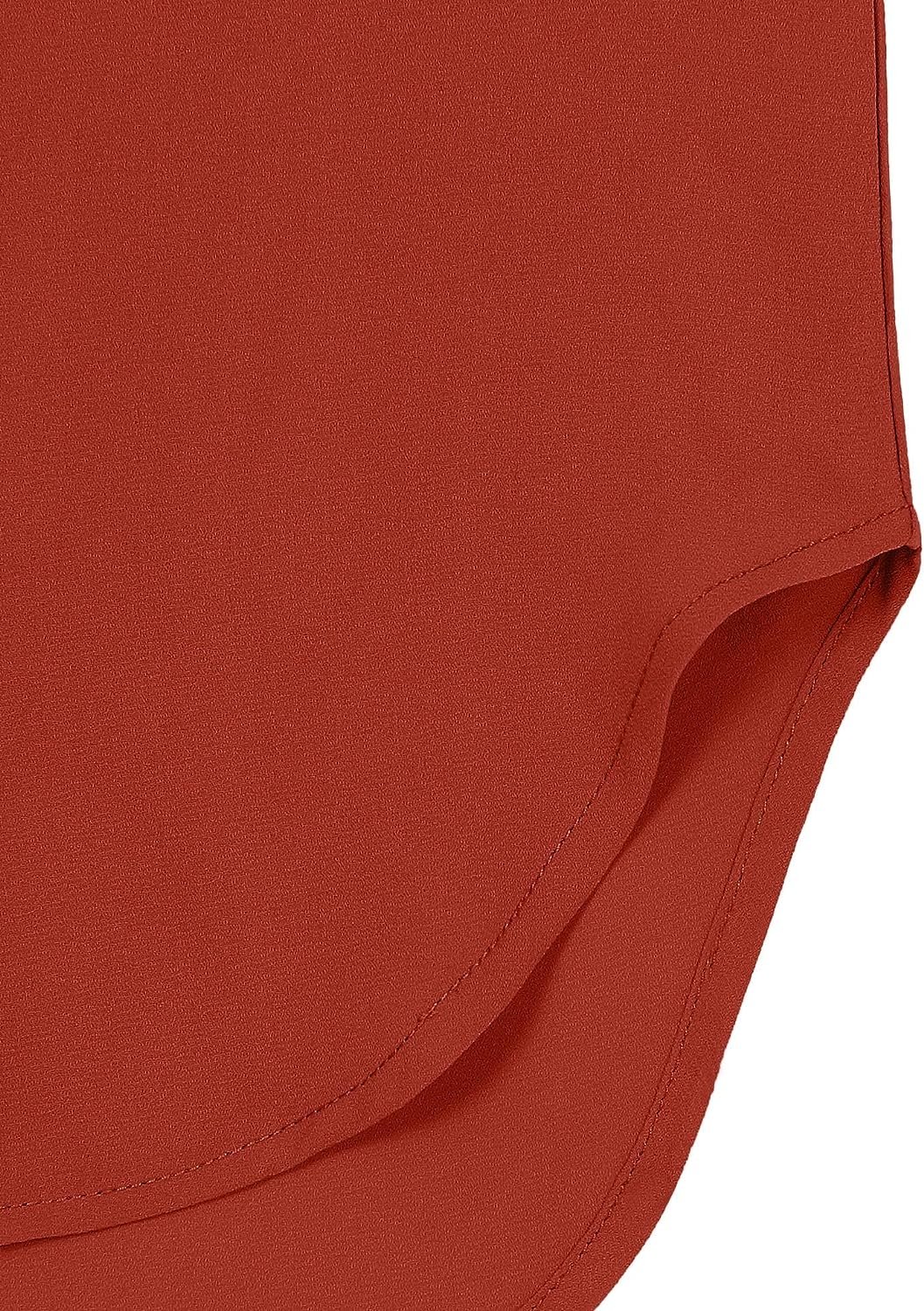 WD445 Women's V Neck Short Sleeve Curved Shirts Tops - Image 14