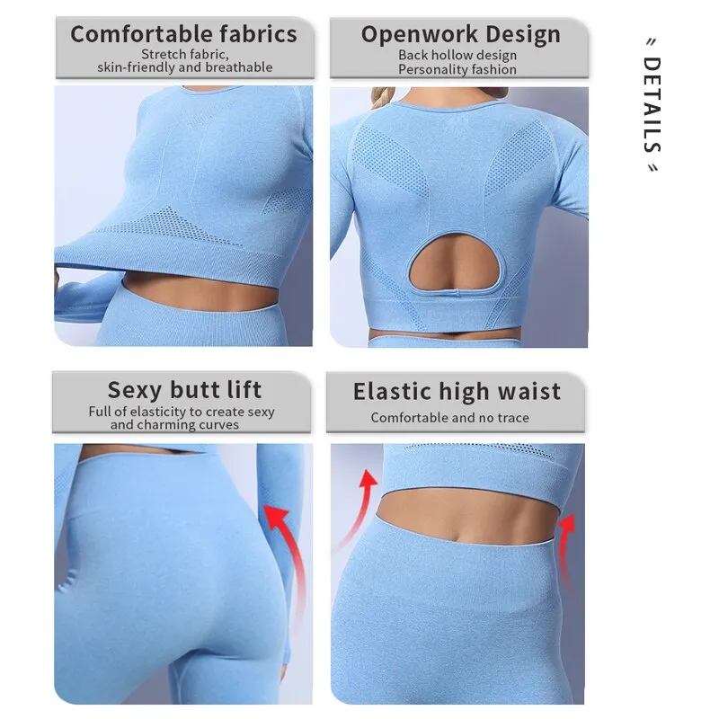 SP101 Seamless 2 Piece Workout Outfits - Image 4