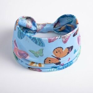 FA822 Butterfly Print Yoga Wide-Brimmed Headband