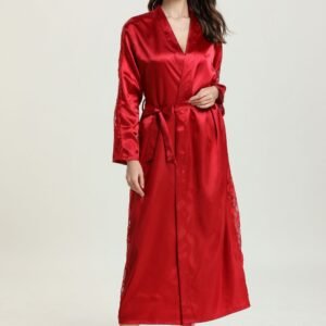 WD456 Spring and Autumn Silk Night Gown
