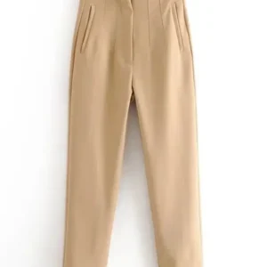 WD424 Chic Fashion Office Wear Straight Pants