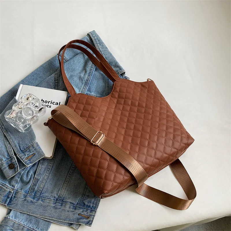 HB016 Women Tote Bag – (Brown)