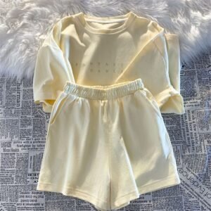 WD431 Printing Simple Shorts Set