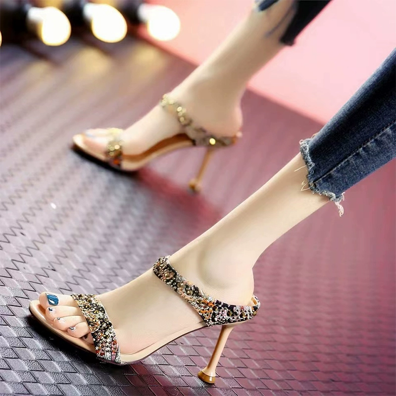 WF040 New Open-Toe Stiletto Heel Sandals