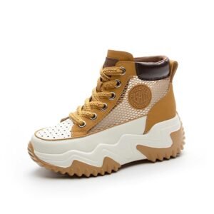 WF019 Genuine Leather Summer Heightening Shoes For Women