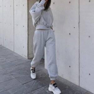 WD426 Casual Oversized Hoodie And Pants Set