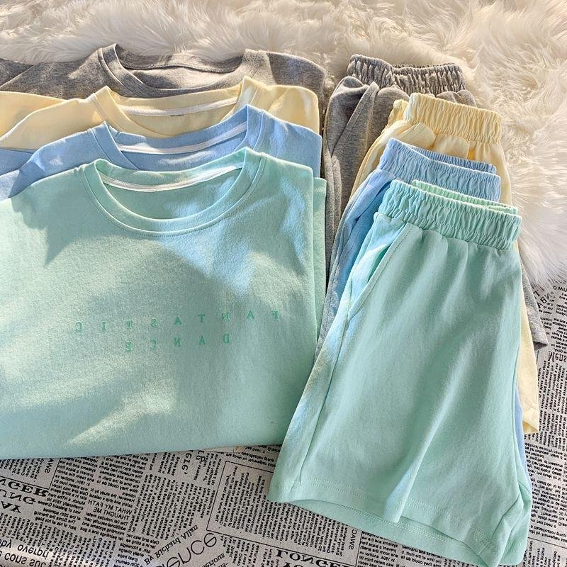 WD431 Printing Simple Shorts Set