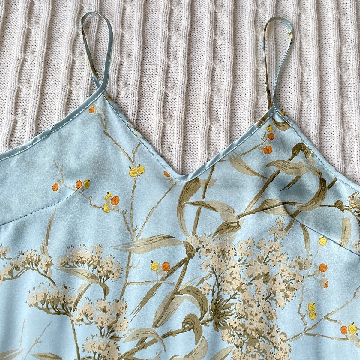 WD455 New Diane Silk Print Home Wear Set - Image 11