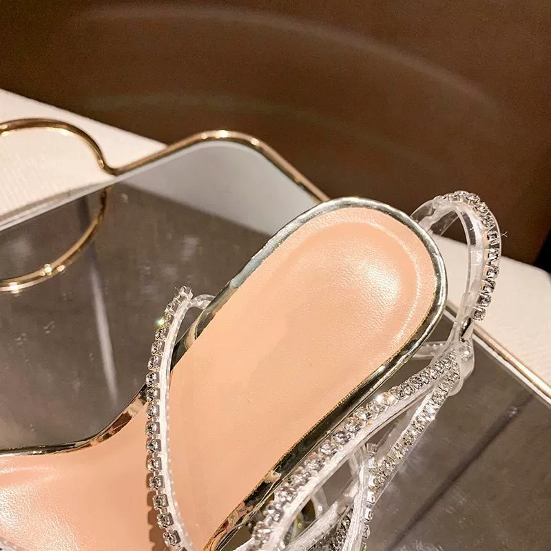 WF044 New Stiletto Rhinestone Open Toe Sandals - Image 15