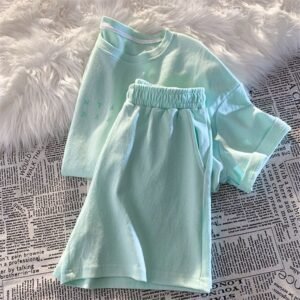 WD431 Printing Simple Shorts Set