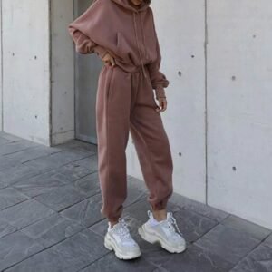 WD426 Casual Oversized Hoodie And Pants Set