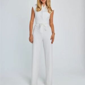 WD429 Solid Color Versatile Slim Wide Leg Jumps