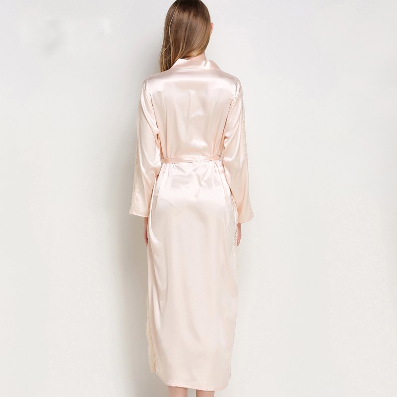 WD456 Spring and Autumn Silk Night Gown - Image 2