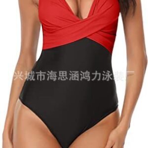 WBW302  Tummy Control Front Cross Bathing One Piece Swimsuits