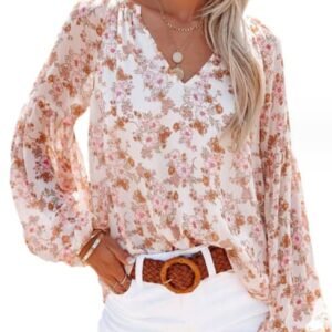 WD437 Casual Boho Sleeve Loose Blouses