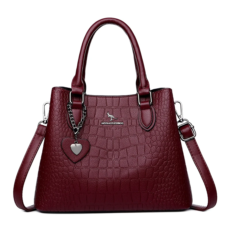 WB082 Women’s Crocodile Pattern Shoulder Bag