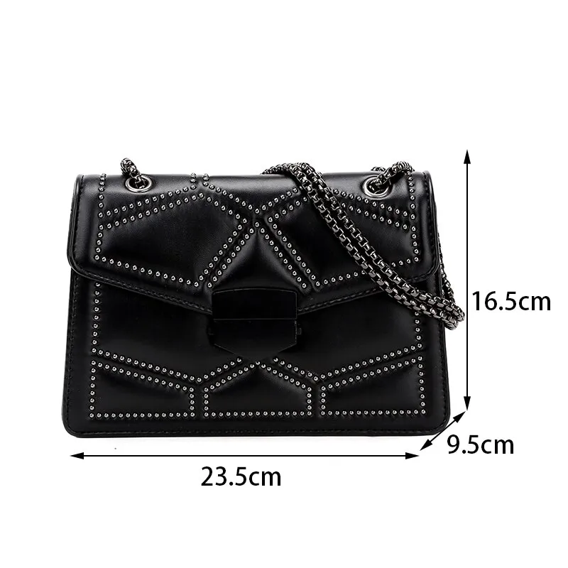 WB080-Leather Chain Shoulder Bags - Image 7