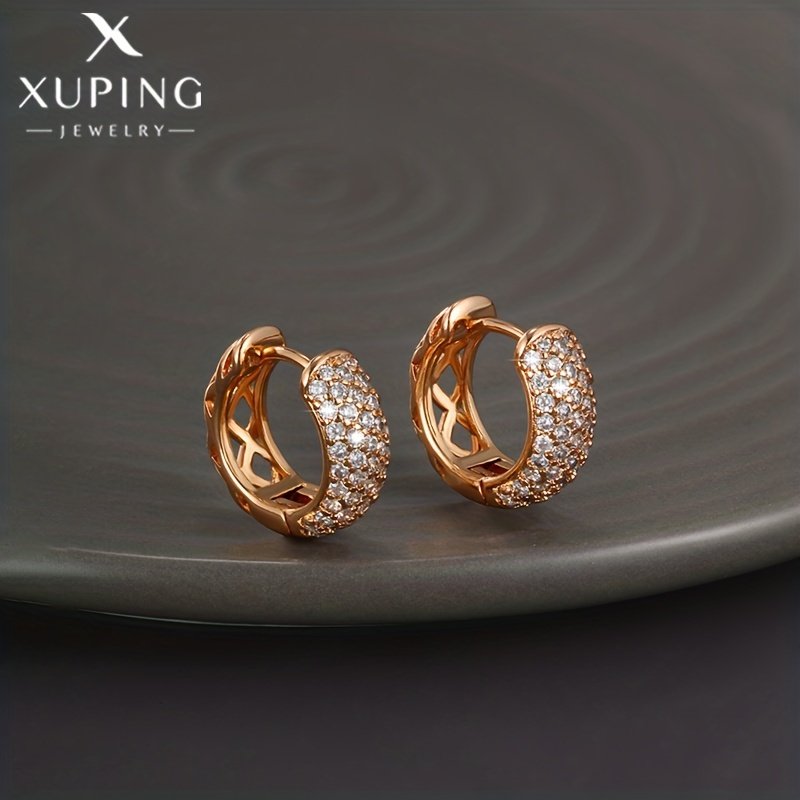 JW966 Gold Chunky Hoop Earrings - Image 4
