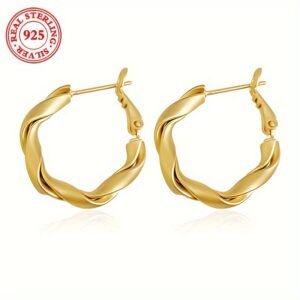 JW963 Gold Hoop Earrings