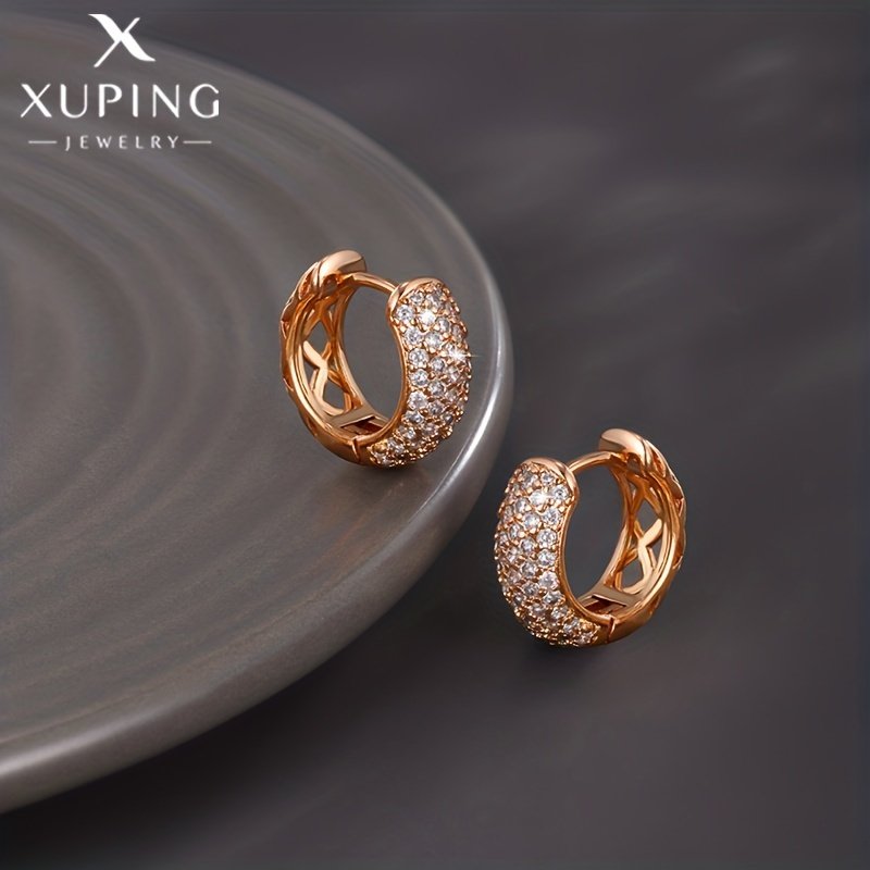 JW966 Gold Chunky Hoop Earrings - Image 6