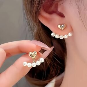 JW958 Gold Pearl Earrings