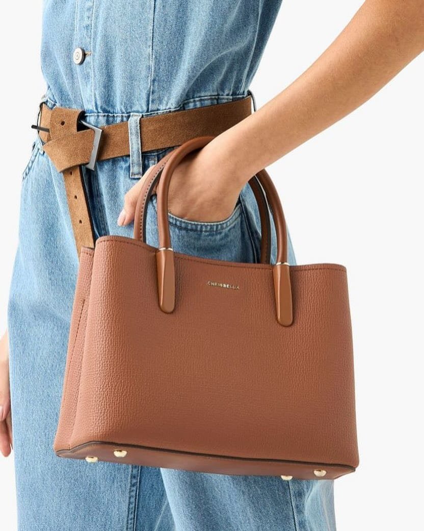 CBA001- Chrisbella Textured Tote Bag with Wallet - Image 2