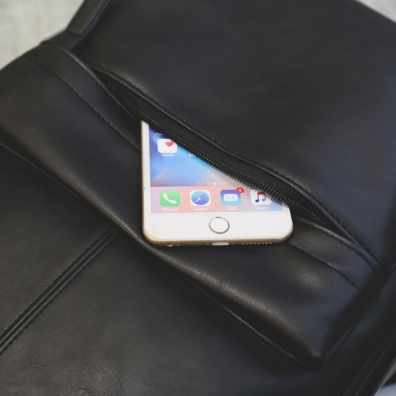 WB035 Trendy Casual PU Leather Backpack - Image 4