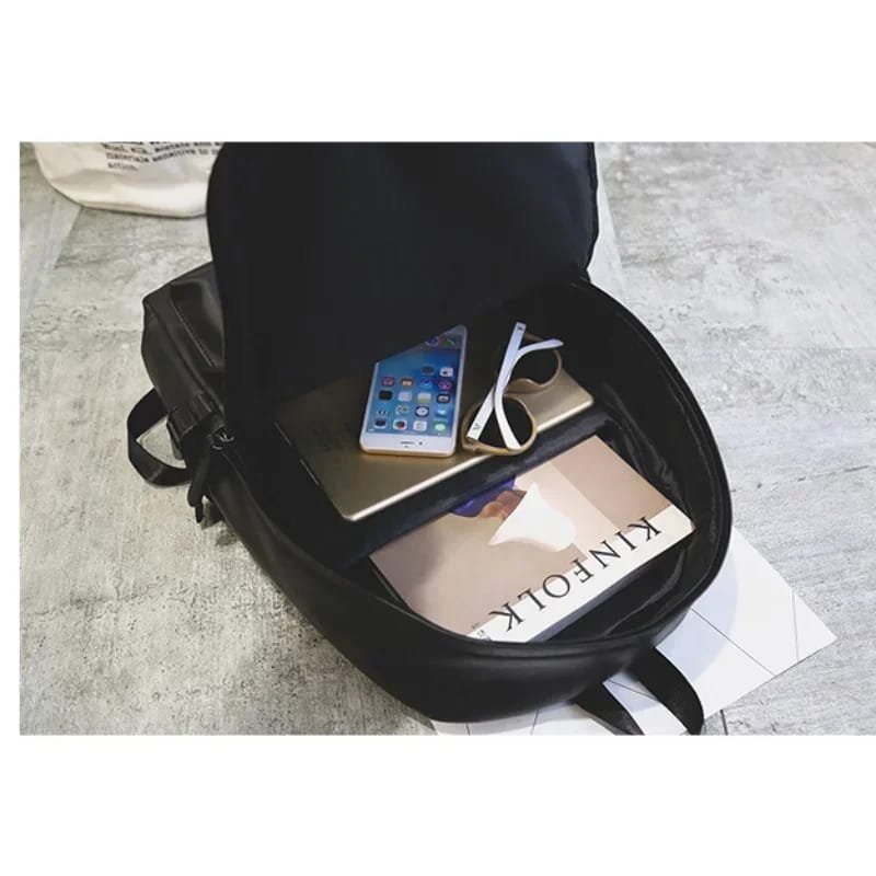 WB035 Trendy Casual PU Leather Backpack - Image 13