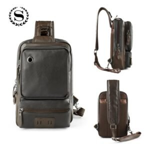 MB130 - Scione Men Chest Bag Small Multi-function Sling Waist Bags For Man