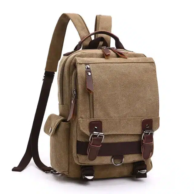 MB135 - New Small Canvas Backpack Men Travel Back Pack Multifunctional Shoulder Bag for Women - Image 2
